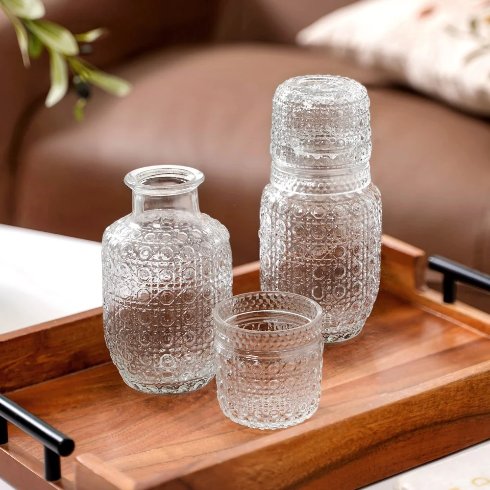 Embossed Bedside Carafe Set Of 2 - Image 8