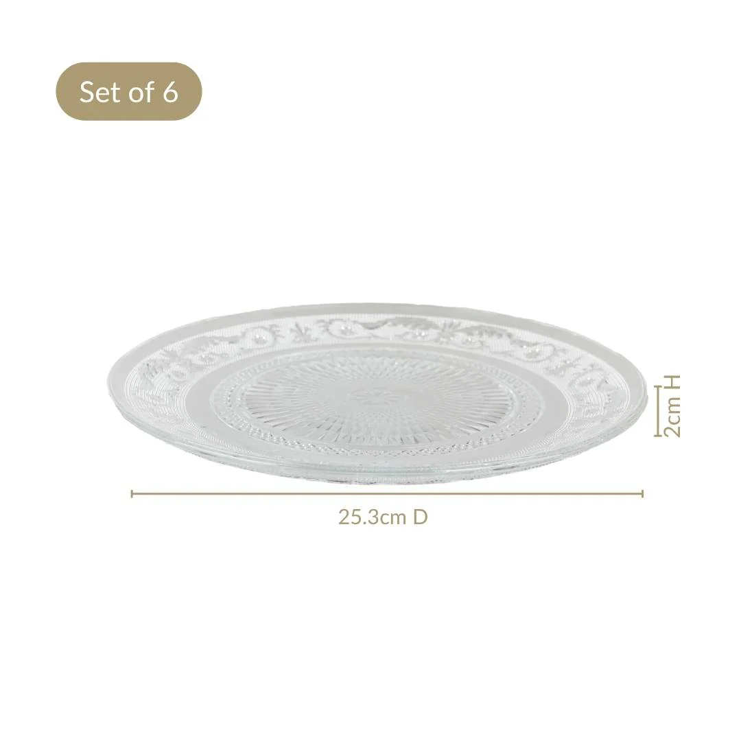 Embossed Dinner Plate Set Of 6 25cm - Image 5