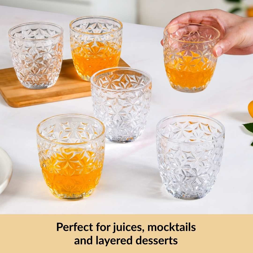 Embossed Drinking Tumblers Set Of 6 260ml - Image 6