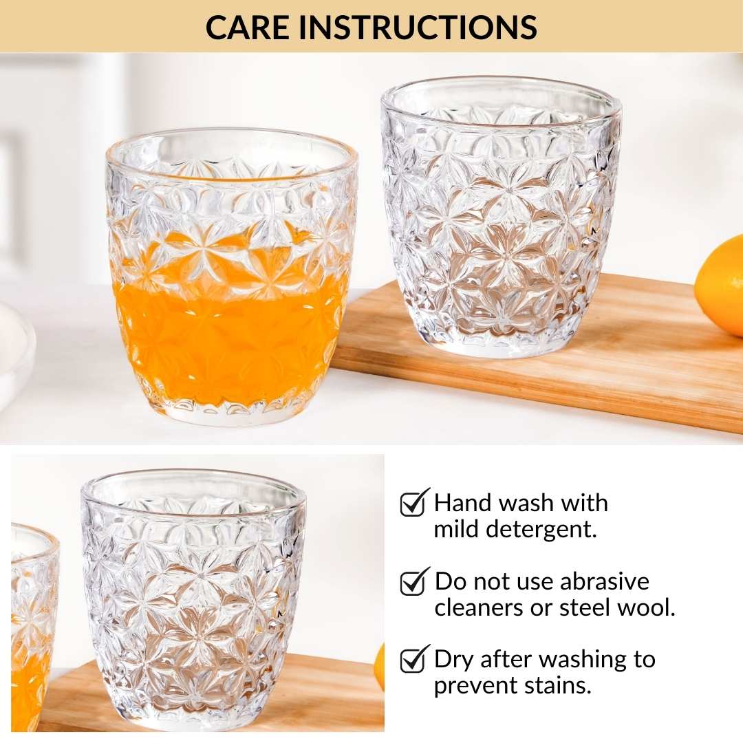 Embossed Drinking Tumblers Set Of 6 260ml - Image 7
