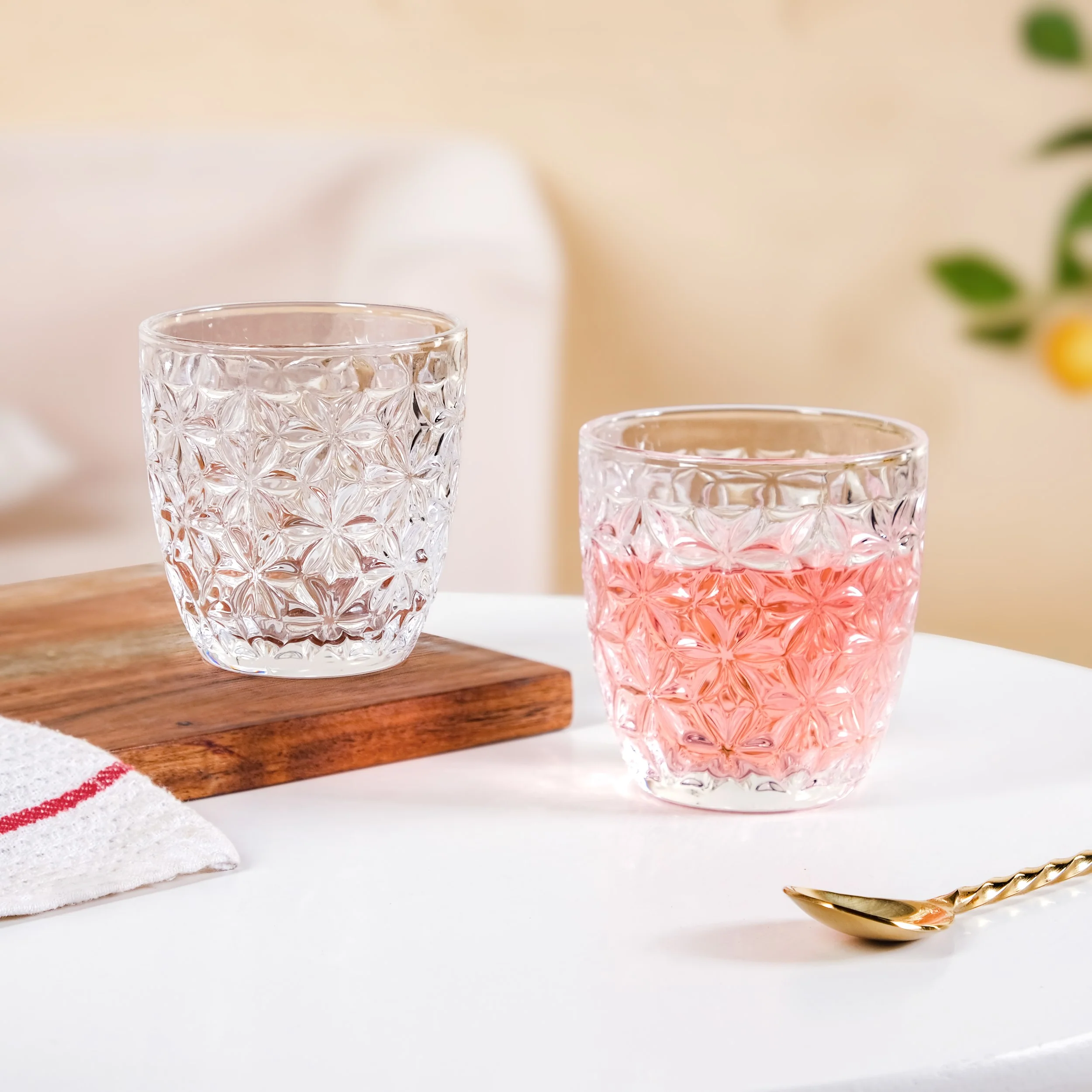 Embossed Drinking Tumblers Set Of 6 260ml - Image 9