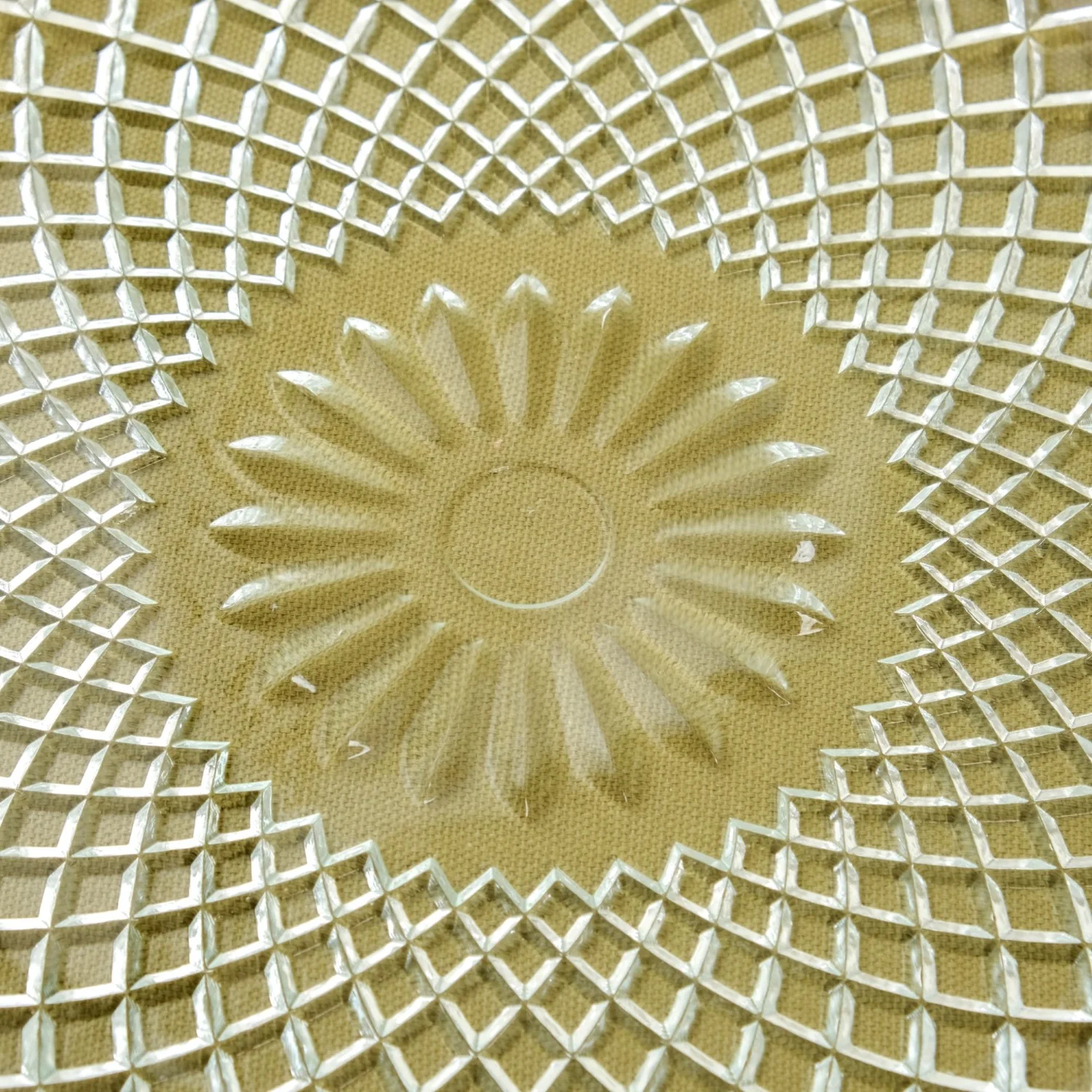 Embossed Glass Plate Set Of 6 - Image 7