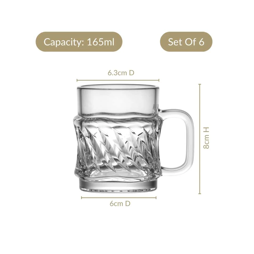 Embossed Tea Cup Set Of 6 165ml - Image 5