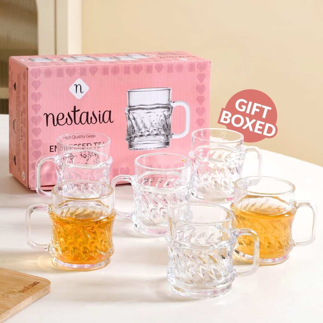 Embossed Tea Cup Set Of 6 165ml - Image 9