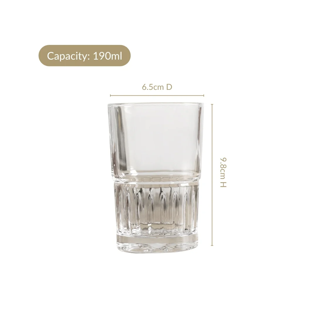Embossed Tea Glass Set Of 6 190ml - Image 4