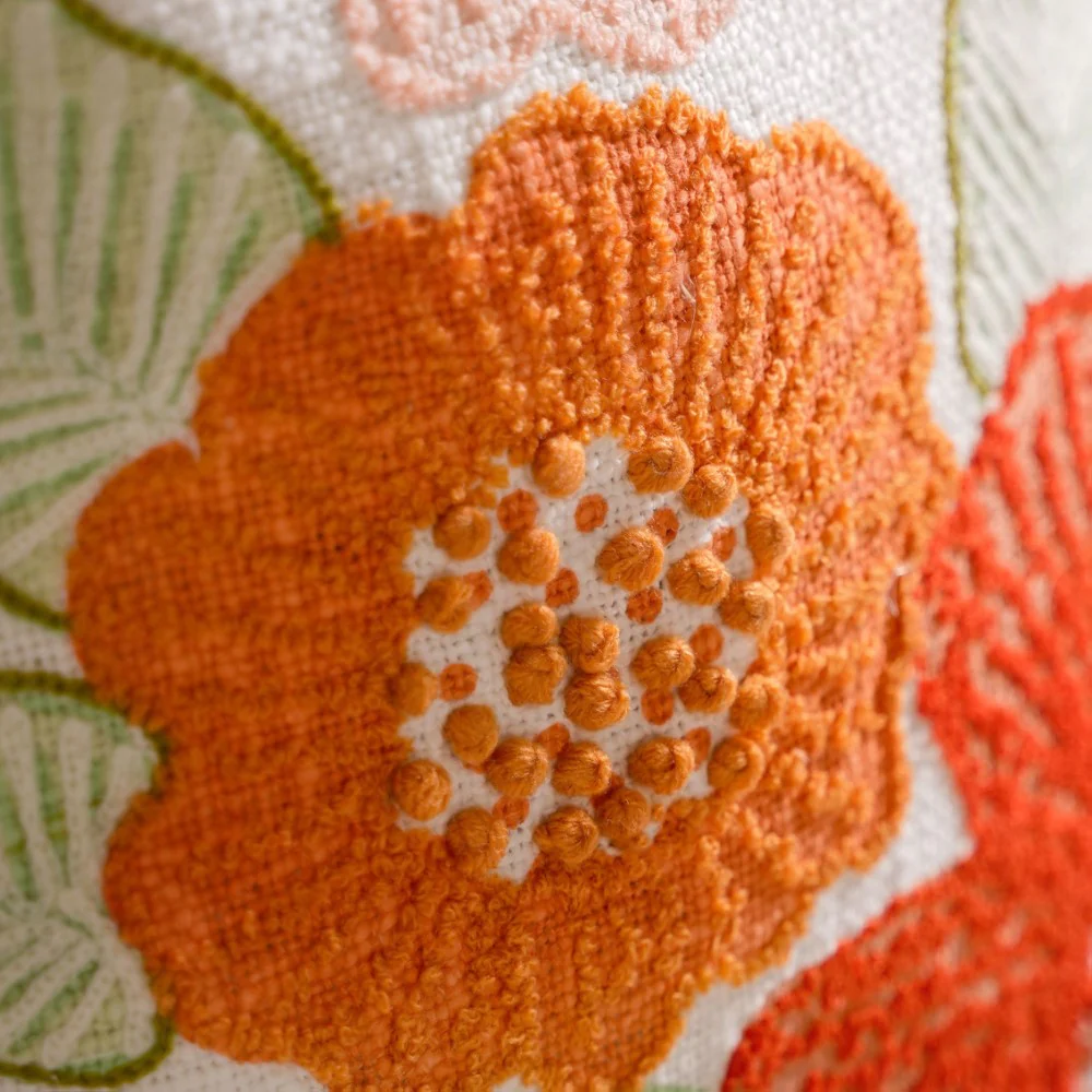 Embroidered Cotton Cushion Cover Colourful 16x16 Inch - Image 5