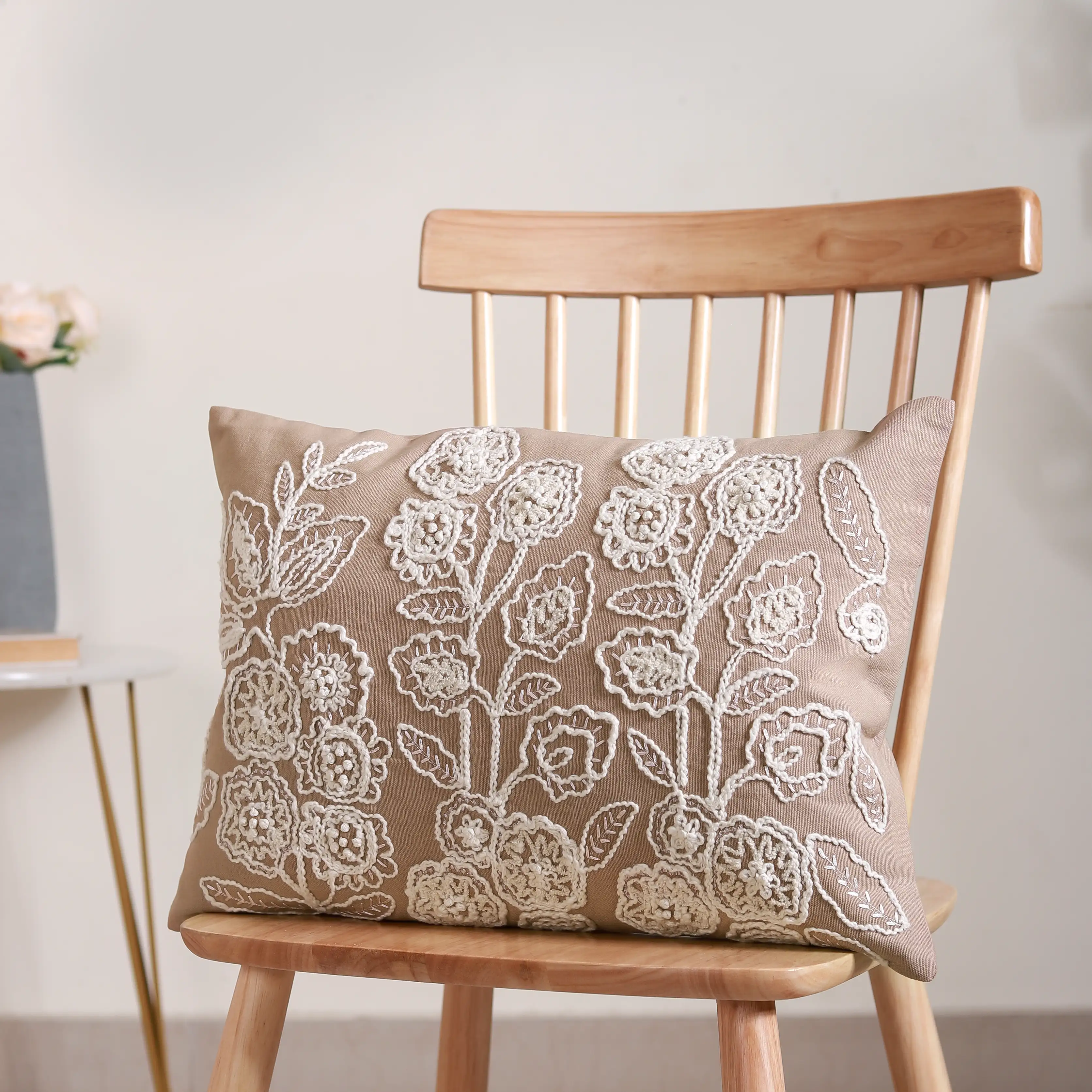 Embroidered Throw Pillow Cover Set Of 2 - Image 2