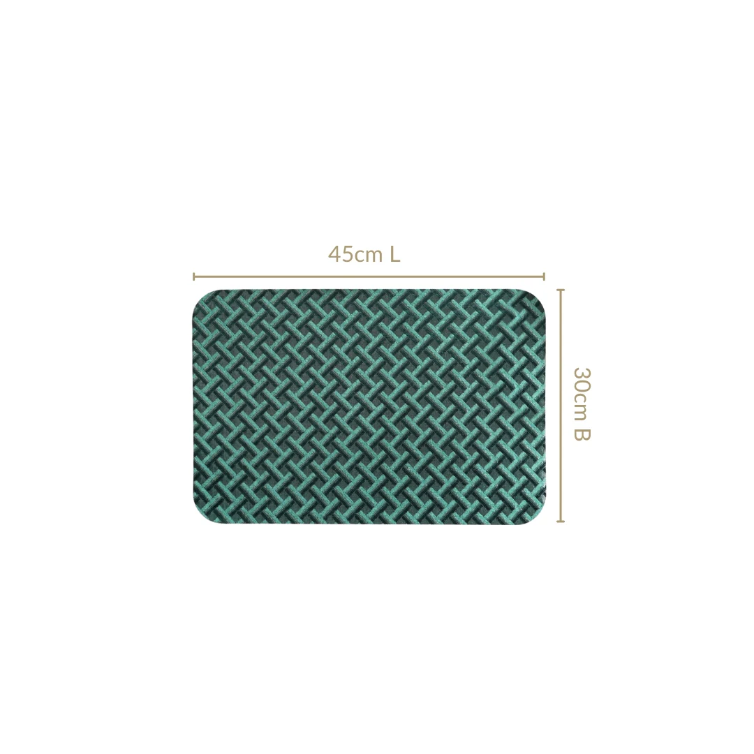 Emerald Green Basket Pattern Tablemat Set Of 6 - Image 4