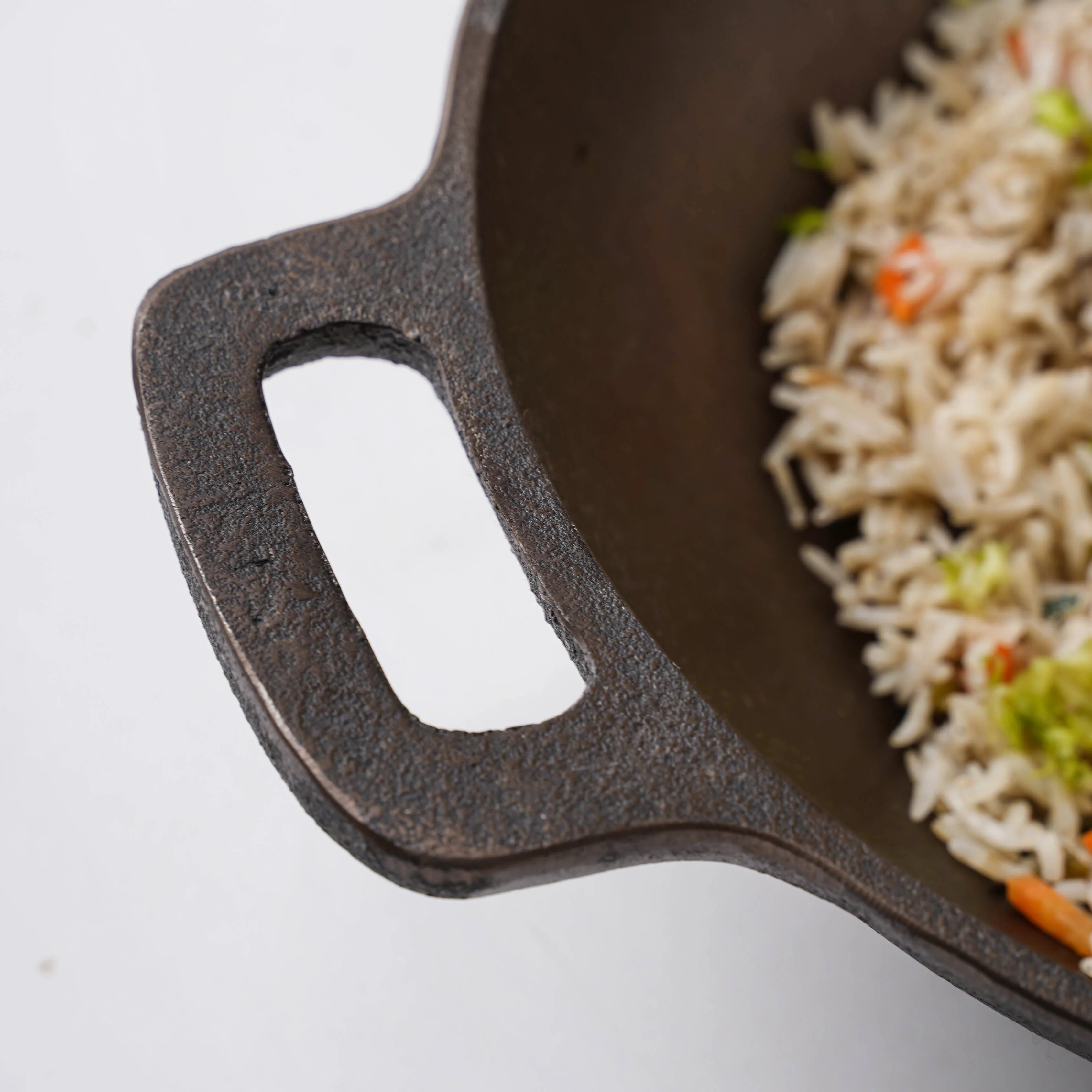 Empress Cast Iron Round Bottom Ultra Smooth Kadai 10 Inch - Image 4