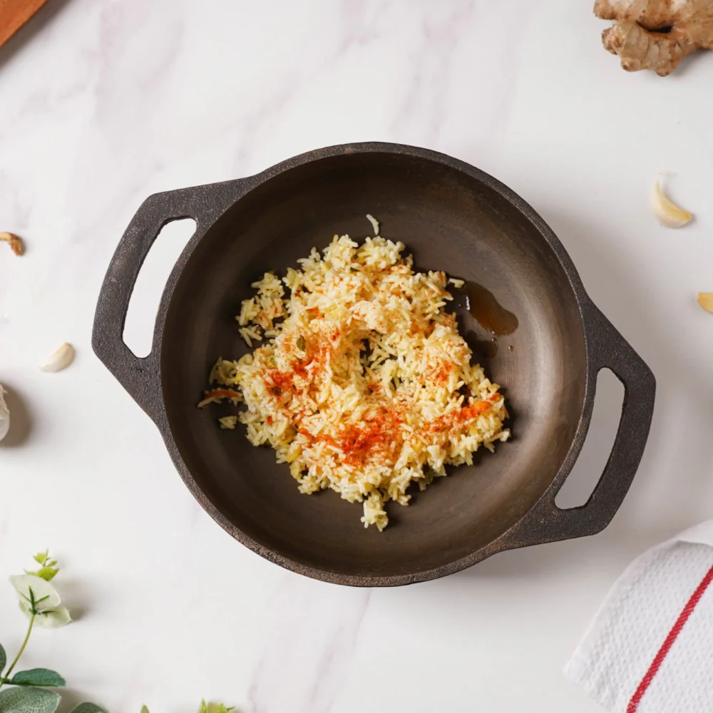 Empress Cast Iron Ultra Smooth Flat Base Kadai 9 Inch - Image 9