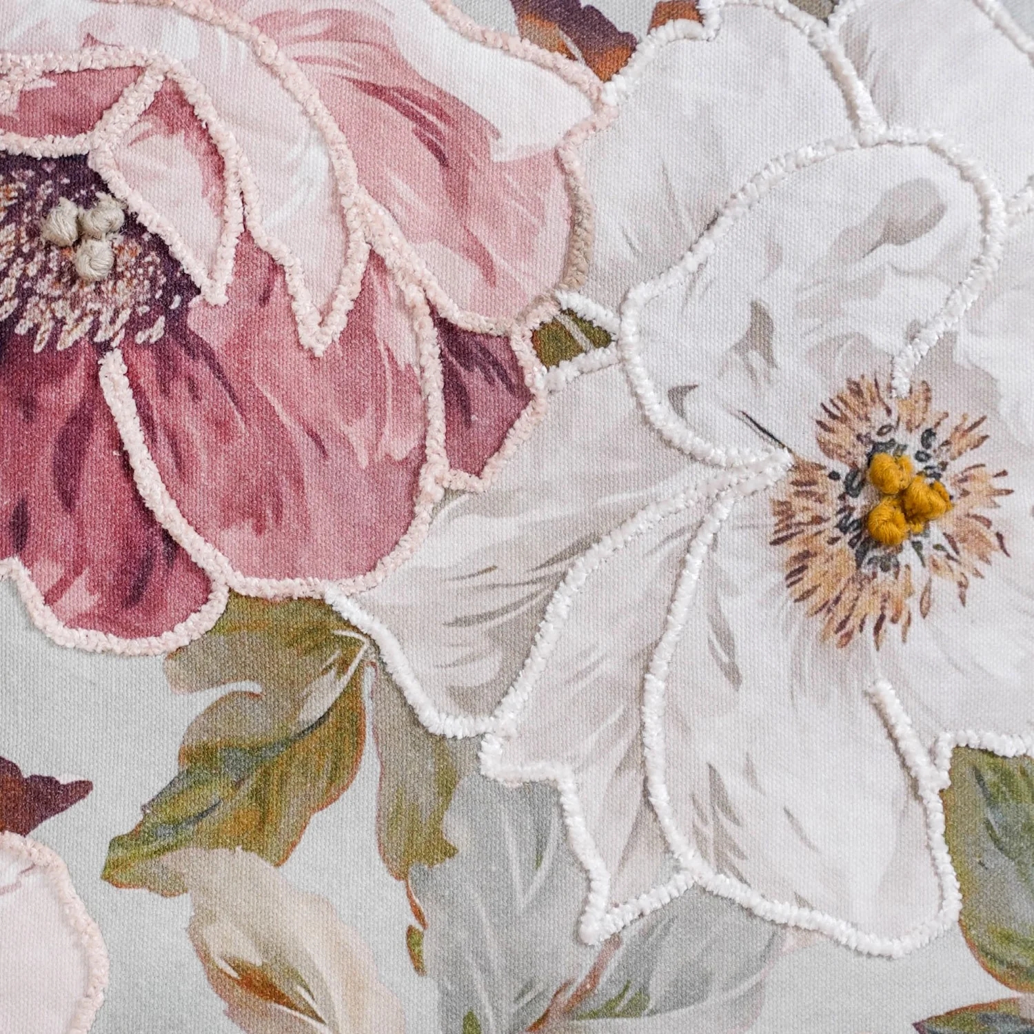 Enchanted Garden Embroidered Cotton Cushion Cover Set Of 2 40x40cm - Image 6