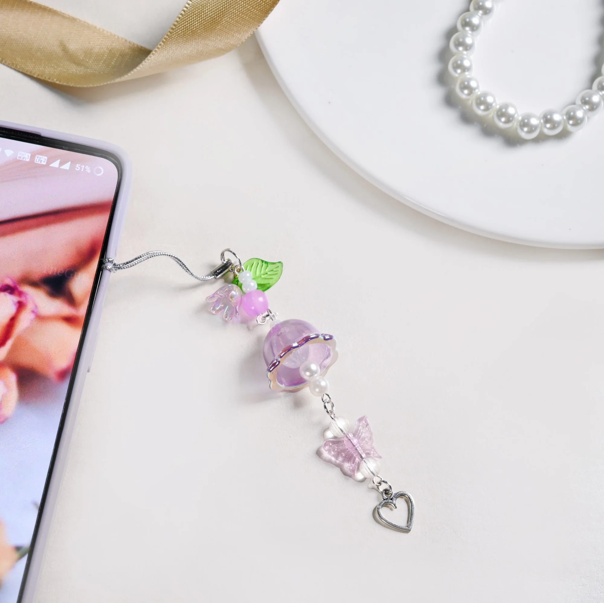 Enchanted Lavender Fantasy Phone Charm - Image 3