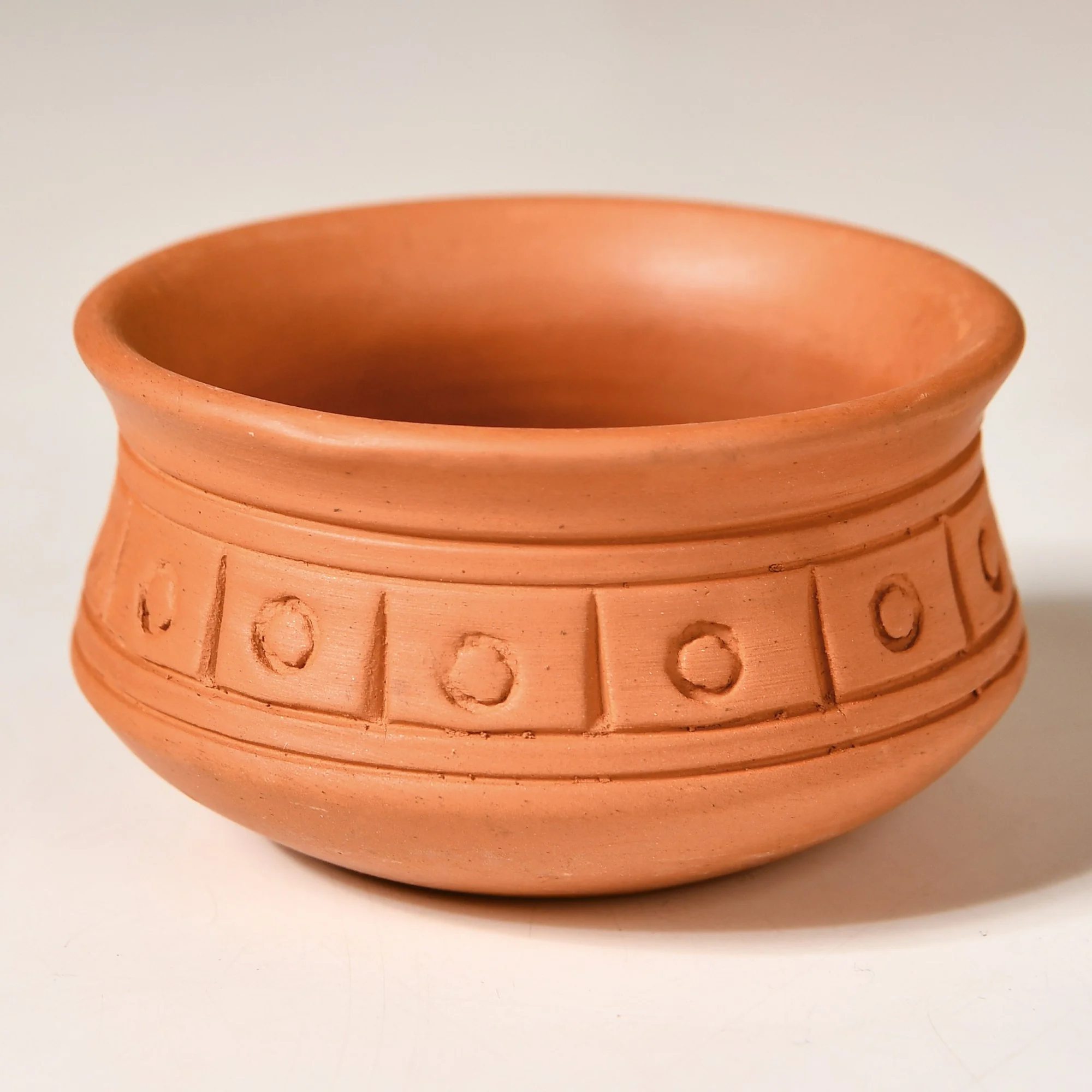 Engraved Terracotta Matki Bowls Set Of 6 100ml - Image 3