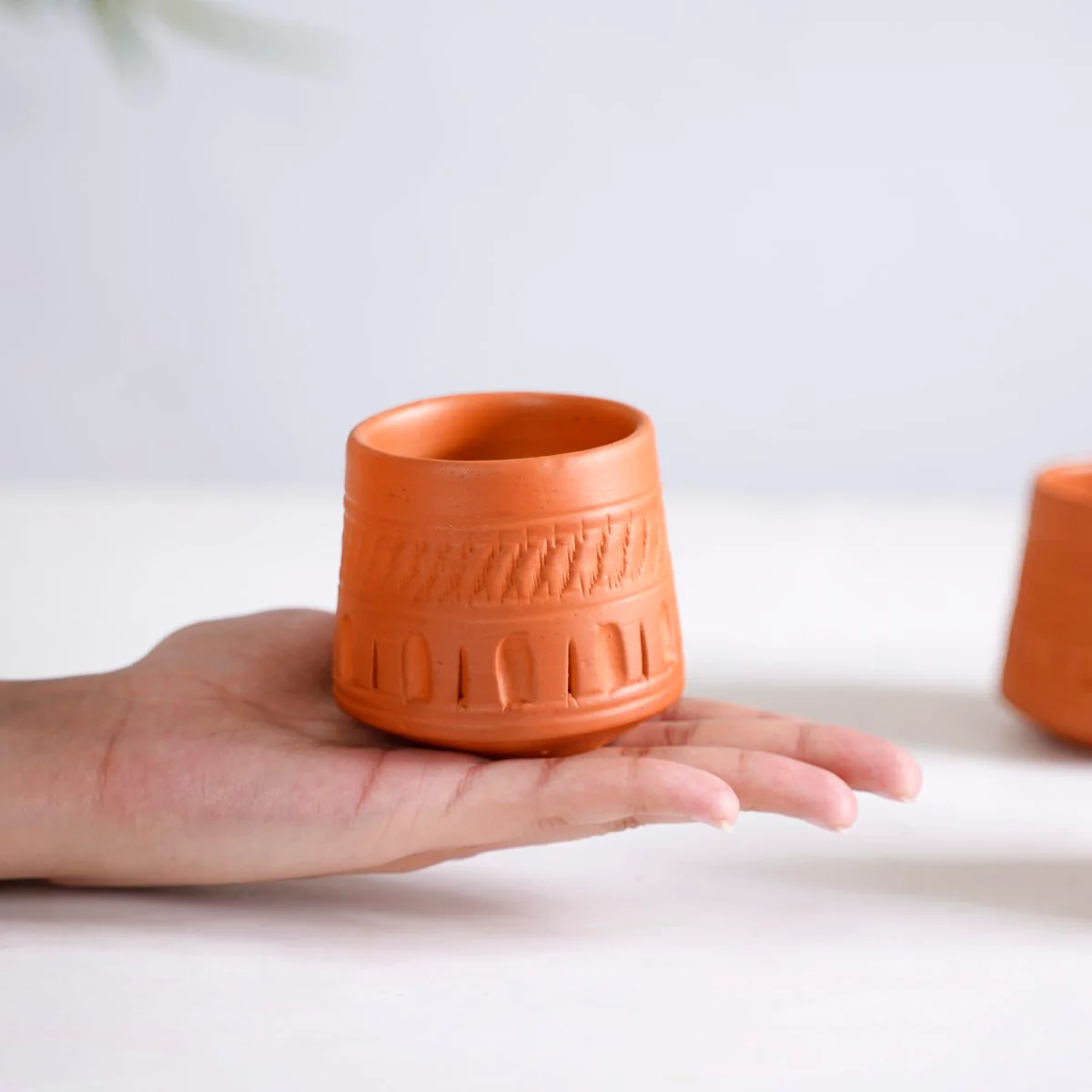 Engraved Terracotta Tumblers Set Of 12 100ml - Image 13