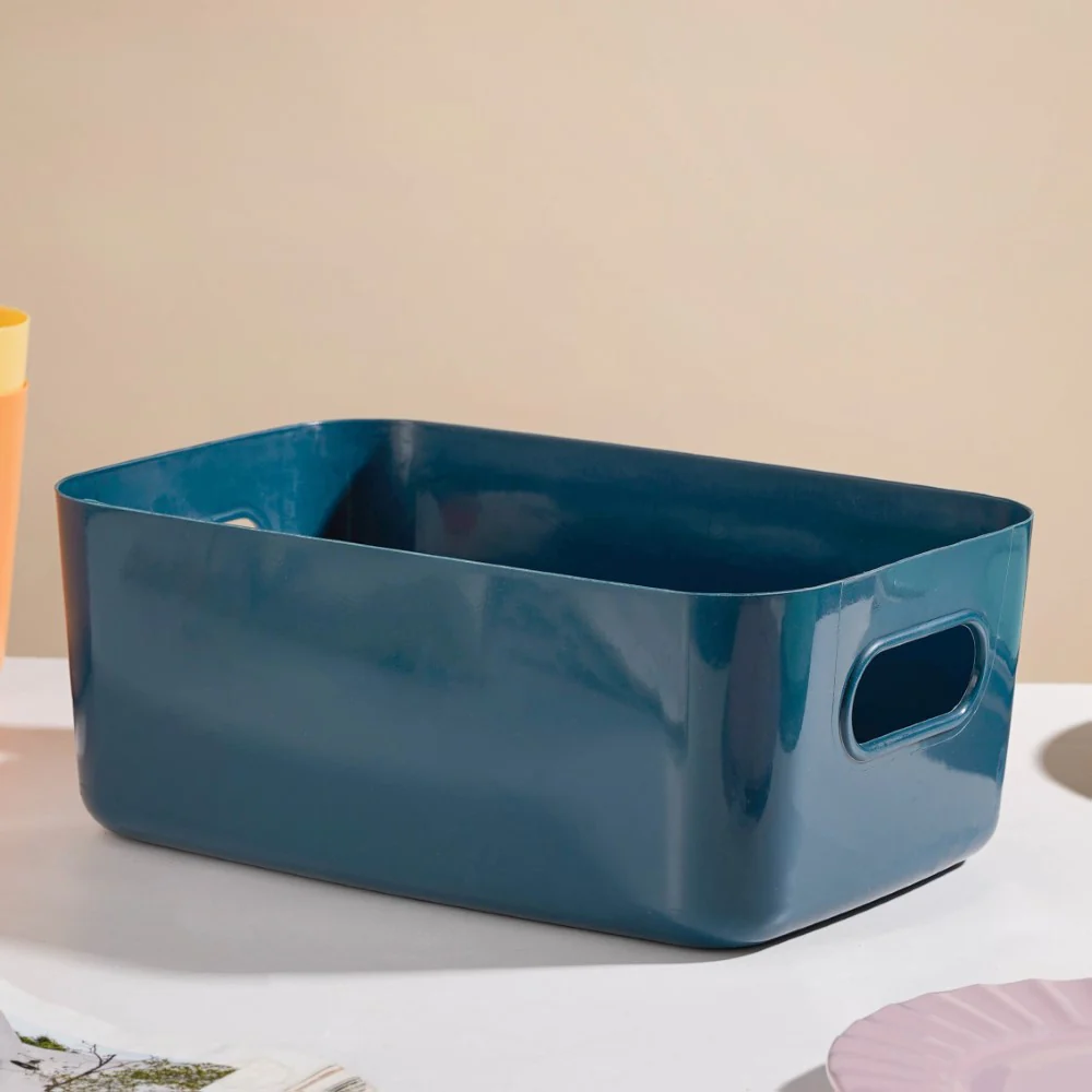 Essentials Storage Basket Blue Set Of 2 11 Inch - Image 10