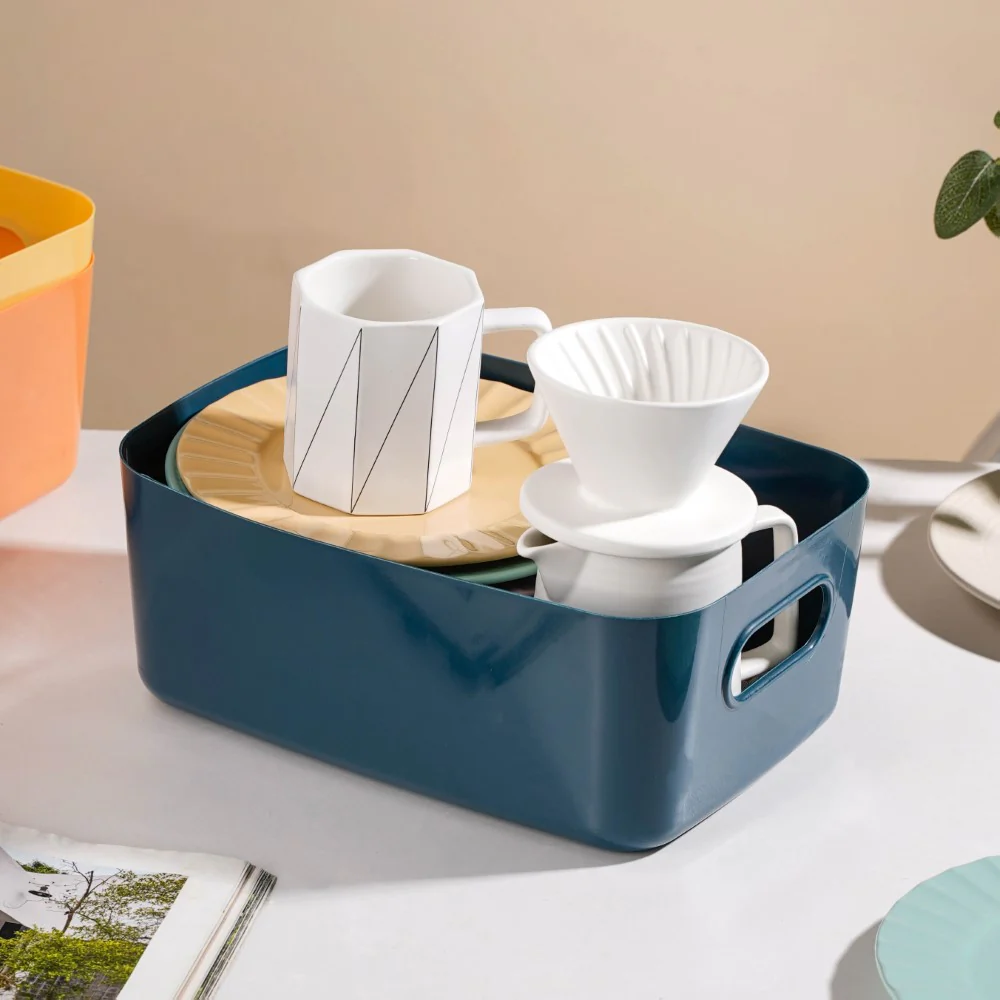 Essentials Storage Basket Blue Set Of 2 11 Inch - Image 7