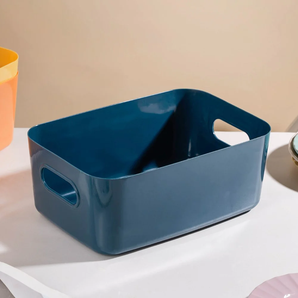 Essentials Storage Basket Blue Set Of 2 11 Inch - Image 8