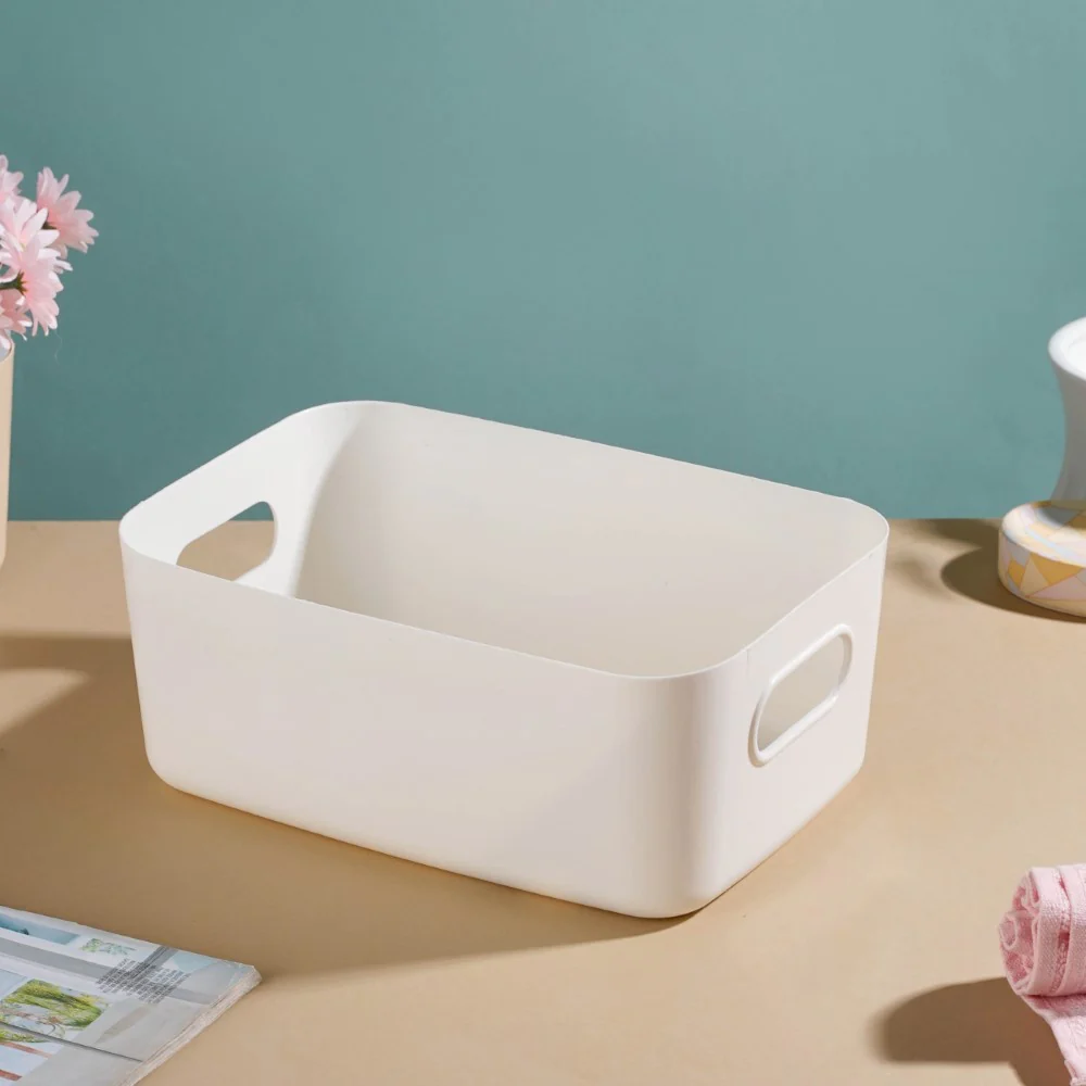 Essentials Storage Basket White Set Of 2 11 Inch - Image 4