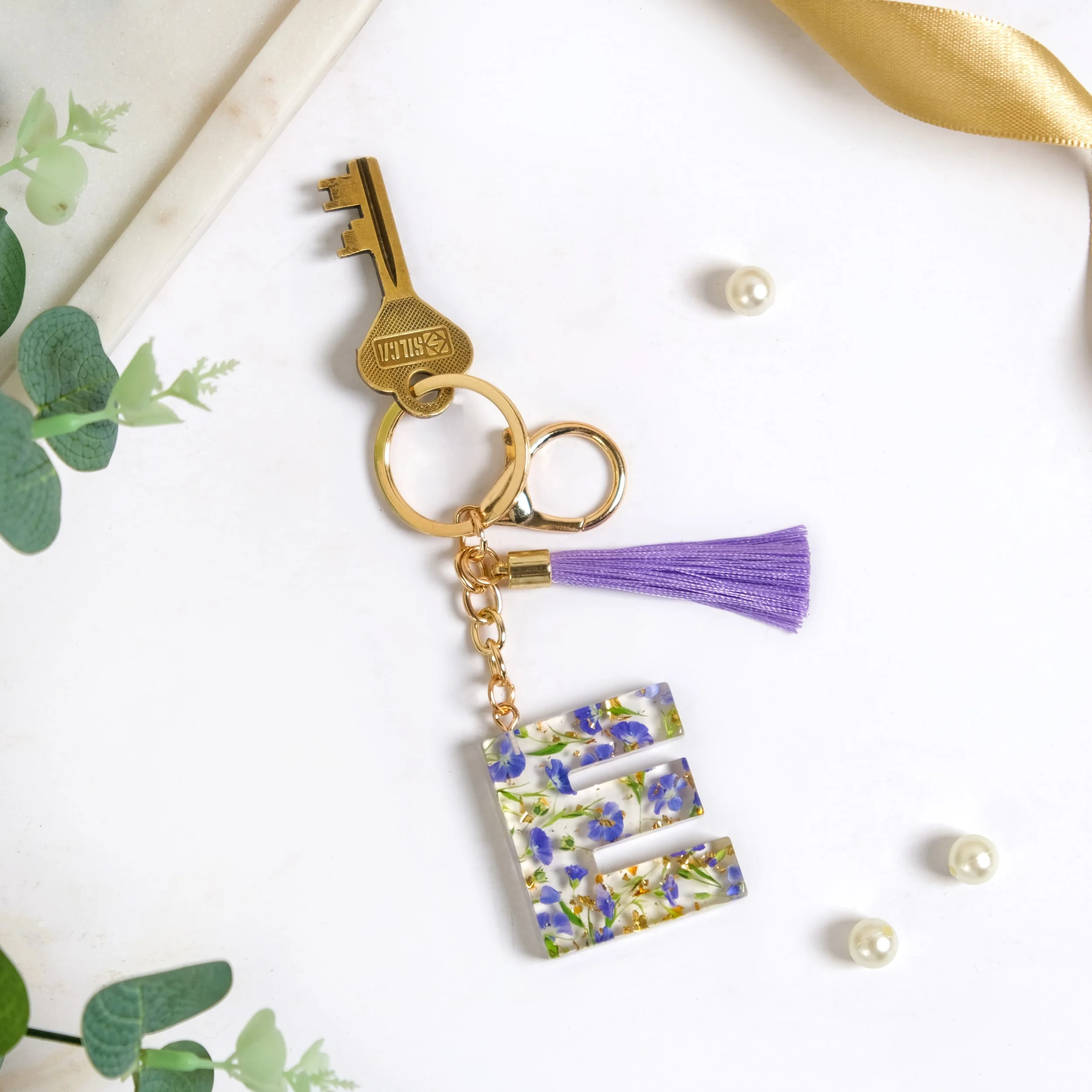 Eternal Bloom E Keychain With Tassel - Image 8
