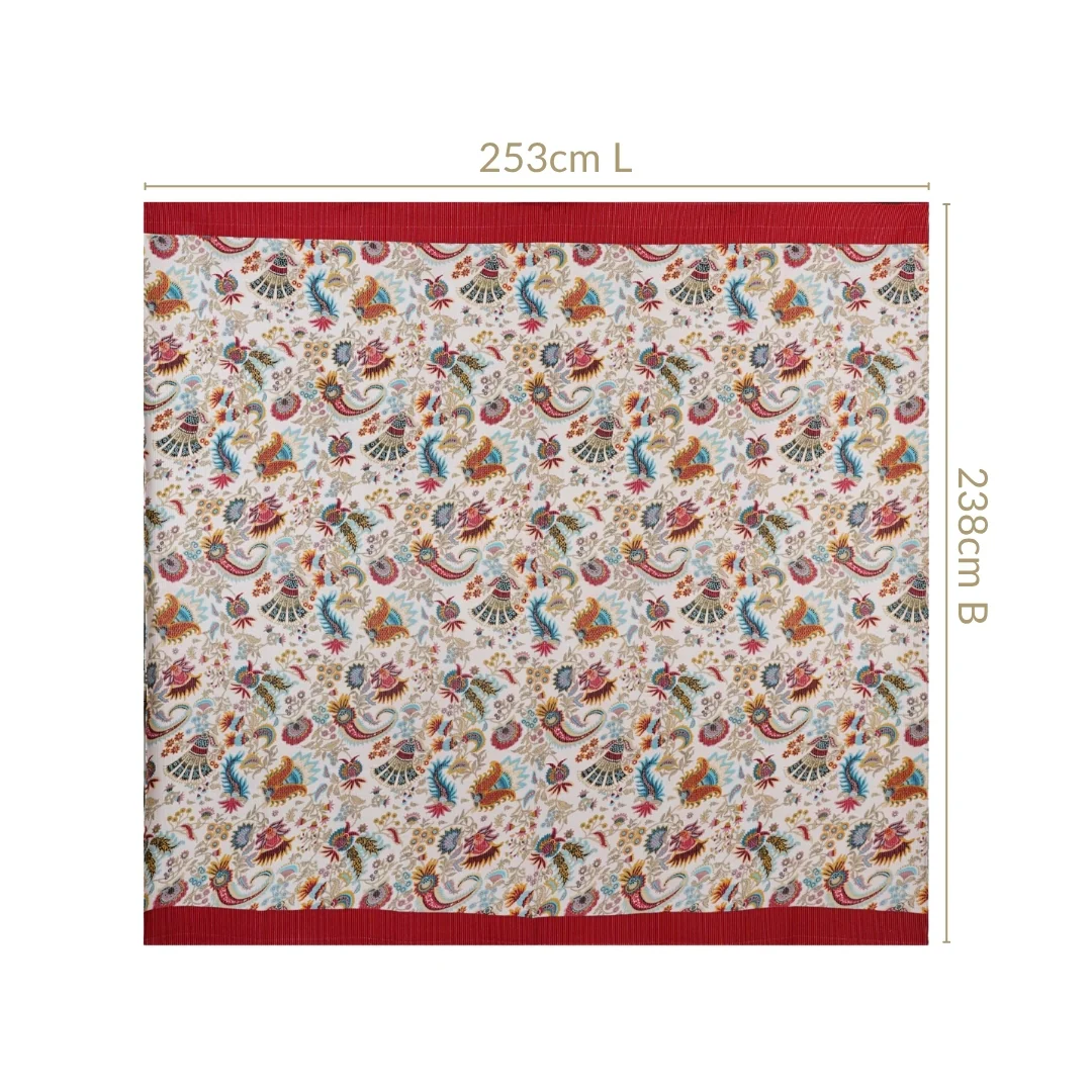 Ethnic Bloom Quilted Cotton Bedcover 250x230cm - Image 3