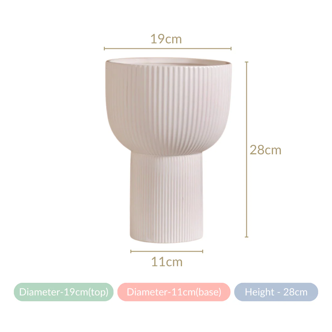 European Ceramic Flower Pot White - Image 7