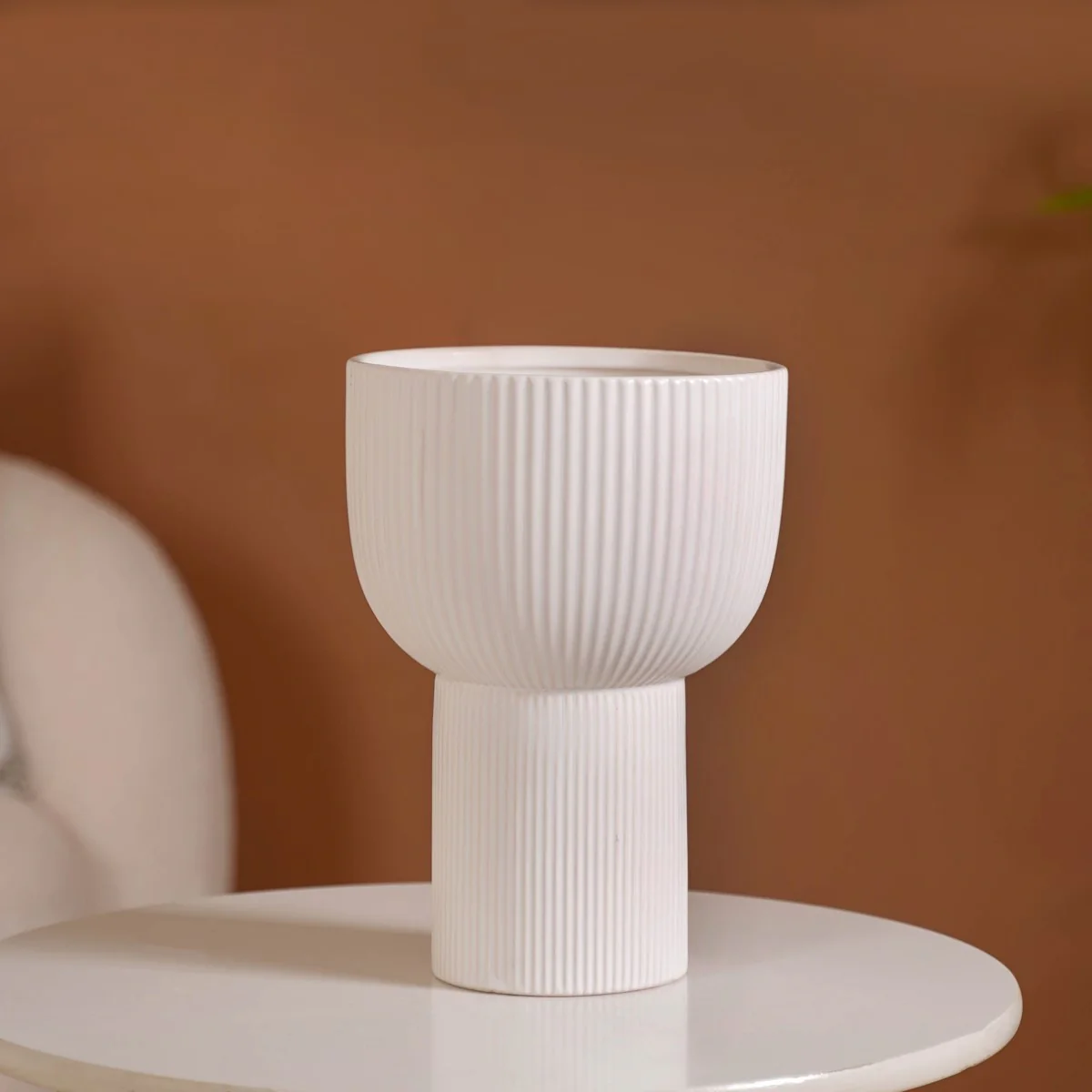 European Ceramic Flower Pot White - Image 9