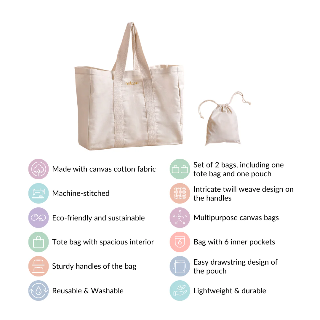 Everyday Canvas Vegetable Bag Set Of 2 - Image 7