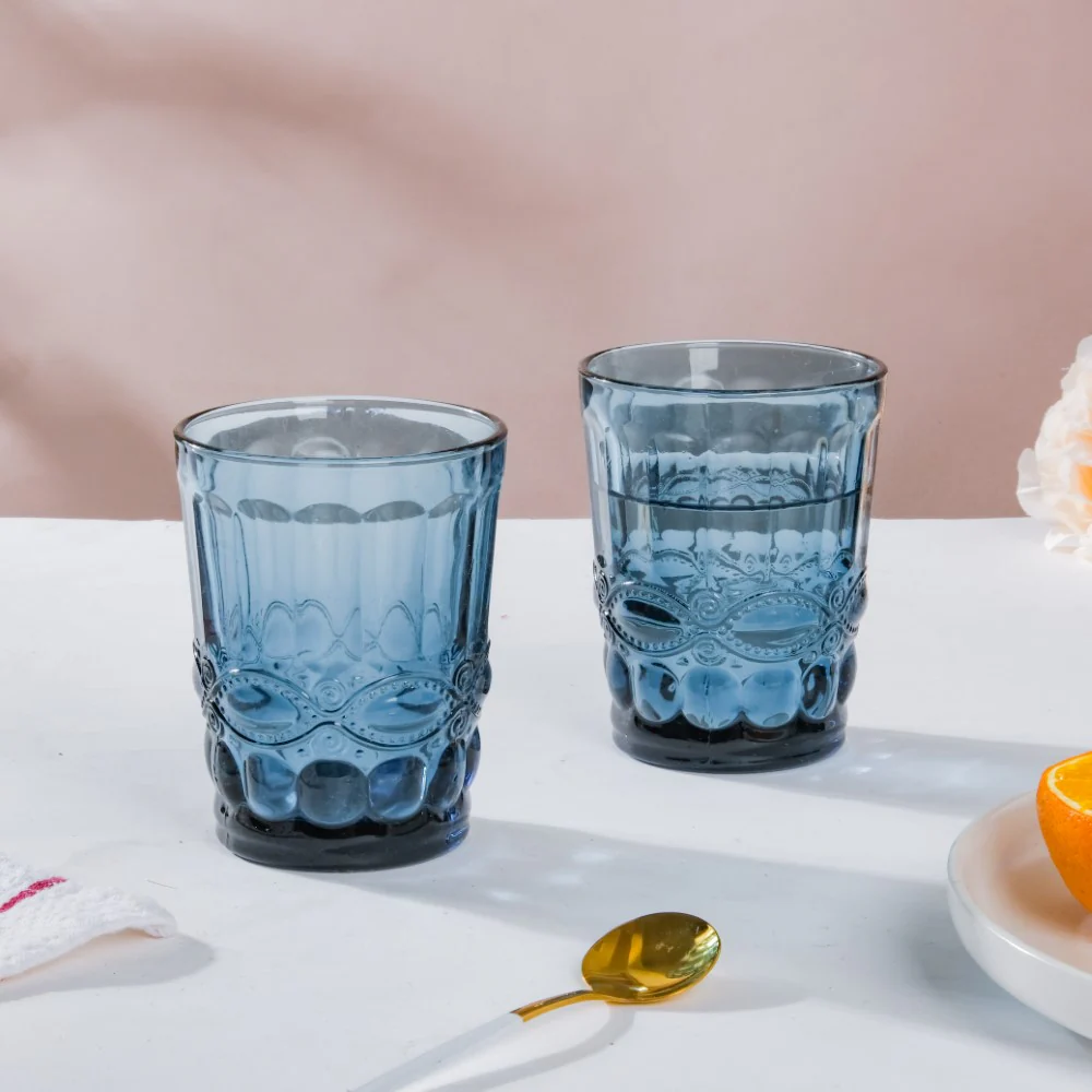 Everyday Drinking Glass Blue Set Of 6 250 ml - Image 11