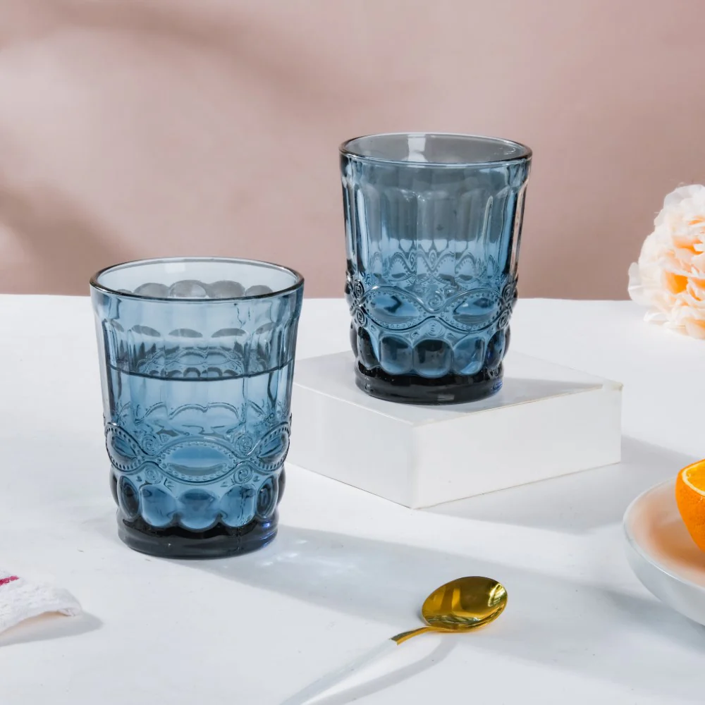 Everyday Drinking Glass Blue Set Of 6 250 ml - Image 7