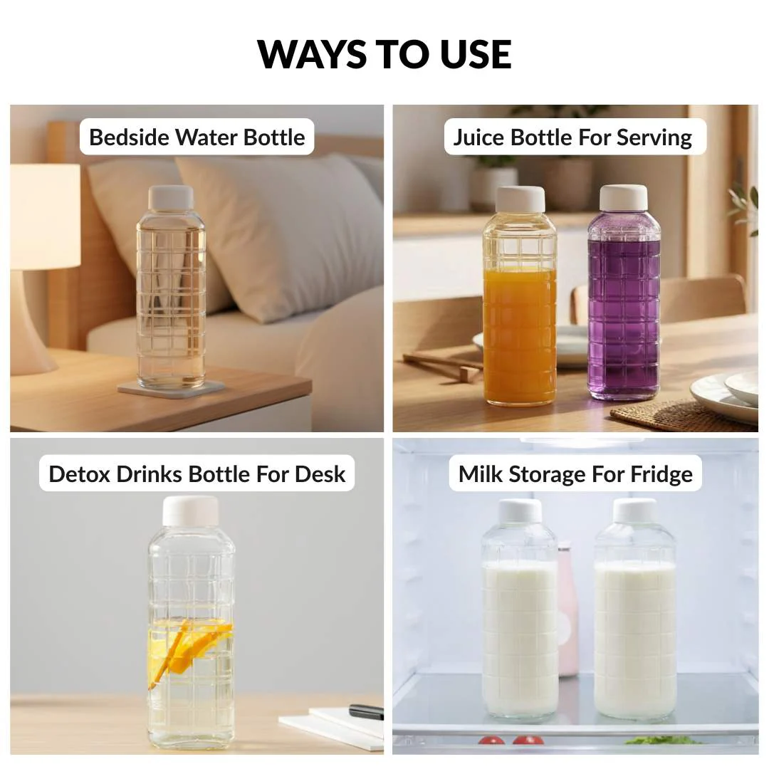 Everyday Transparent Glass Bottle Set Of 2 980ml - Image 6