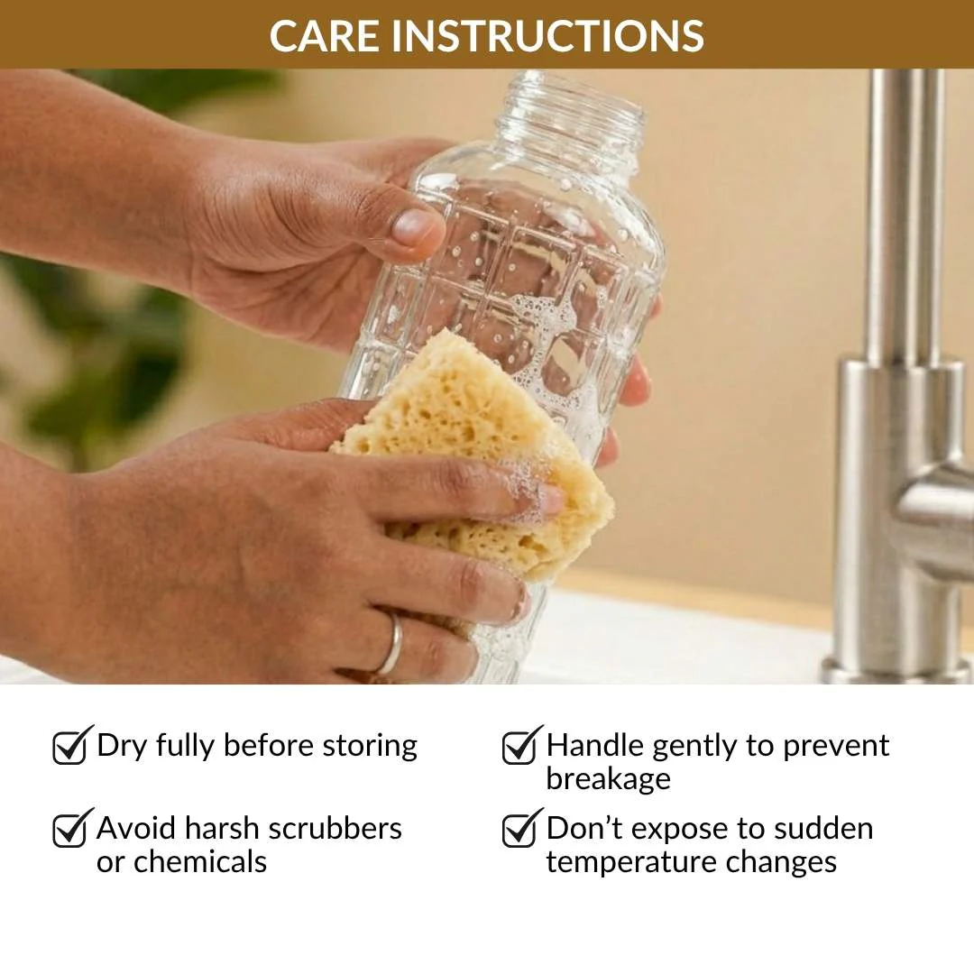 Everyday Transparent Glass Bottle Set Of 2 980ml - Image 7