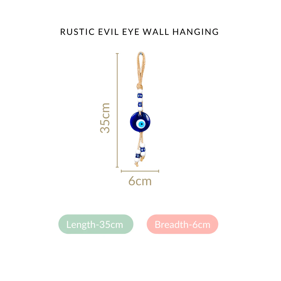 Evil Eye Wall Hanging With Beads For Home Decor - Image 4