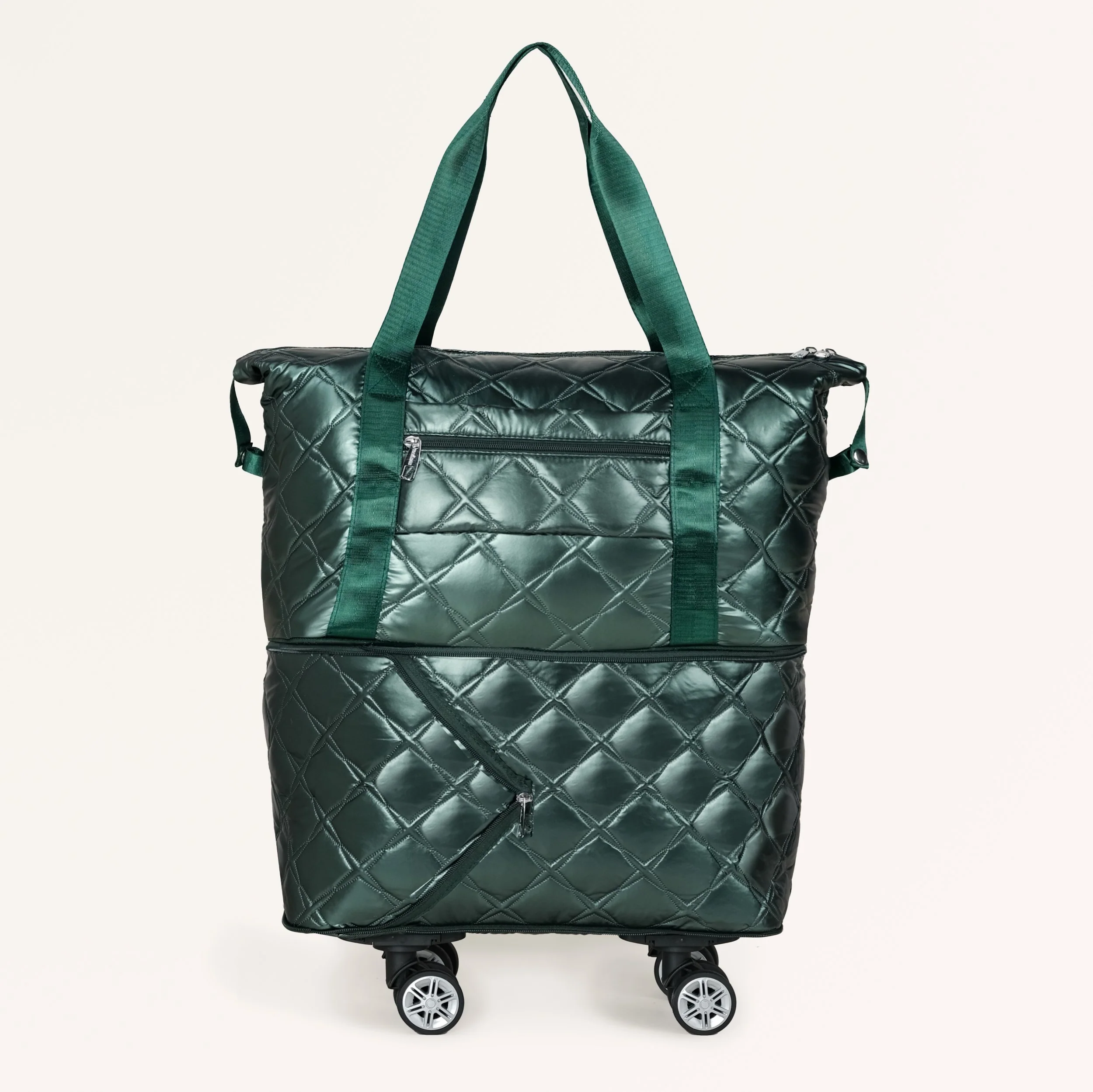 Expandable Movo Travel Bag With Removable Wheels Metallic Green - Image 10