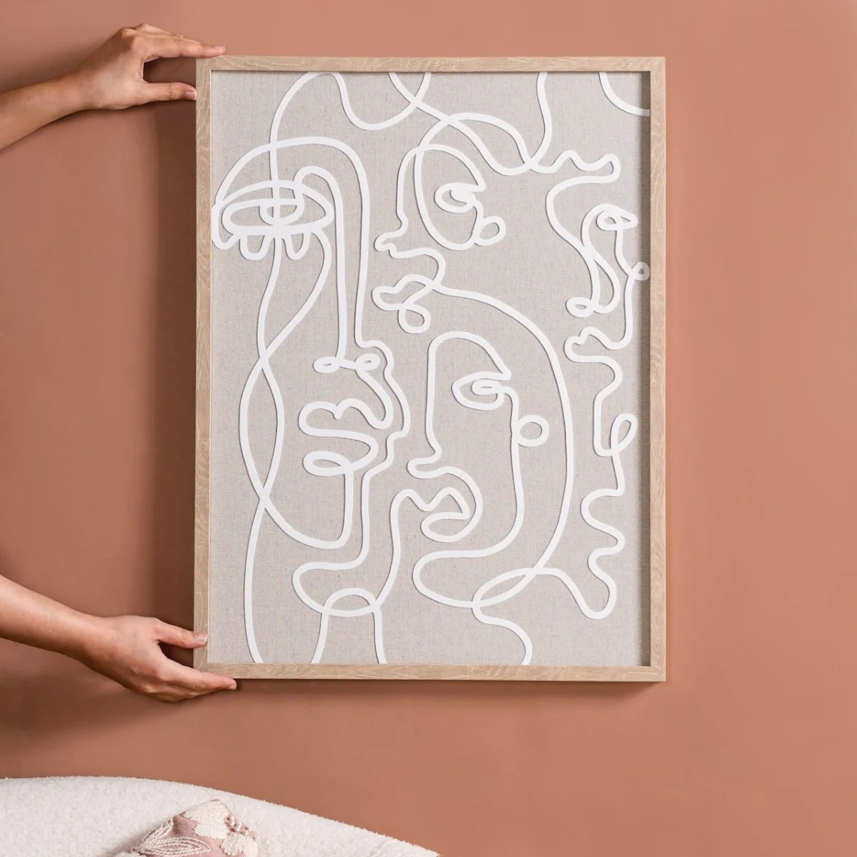 Faces Line Art Wall Decor 23x17 Inch - Image 2