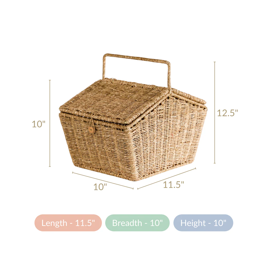 Farmhouse Eco Friendly Picnic Basket - Image 4