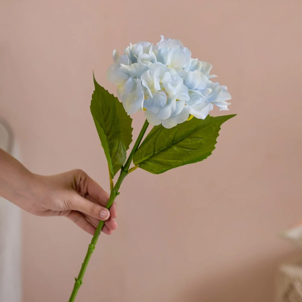 Faux Hydrangea Flower Blue - Image 2