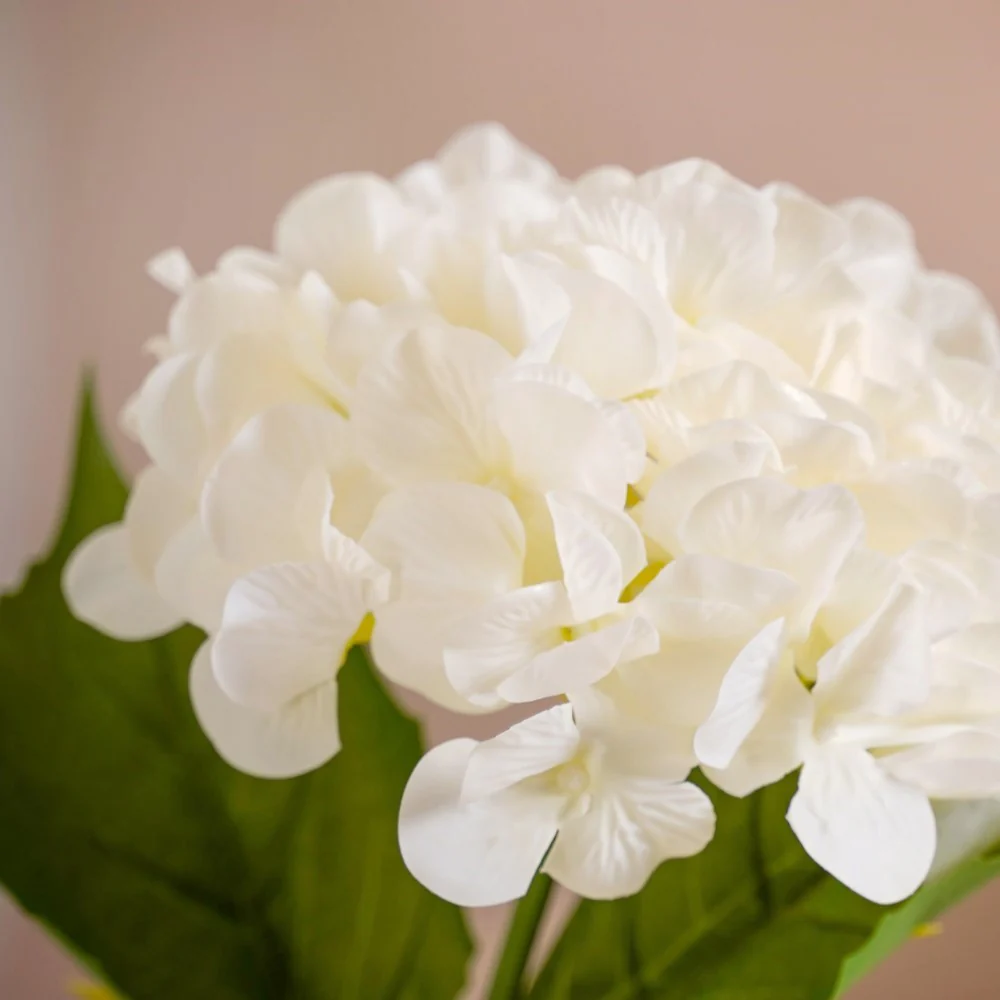 Faux Hydrangea Flower White - Image 3