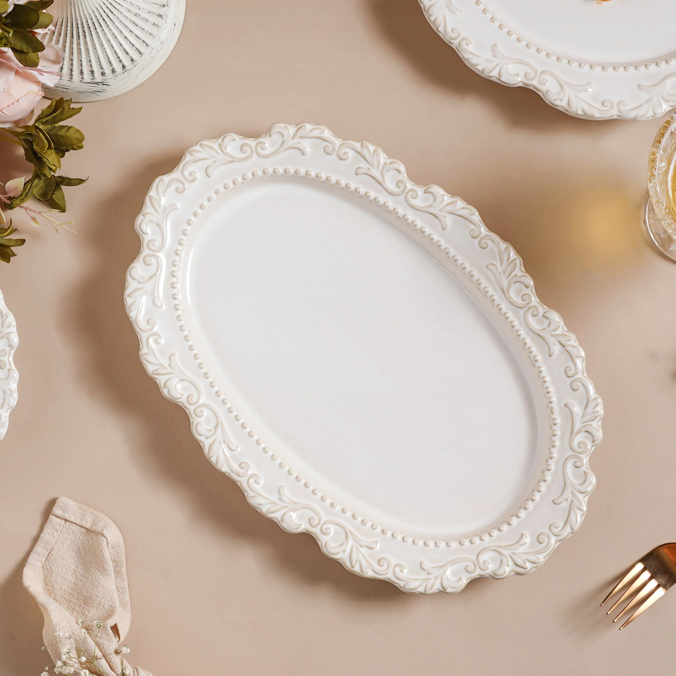 Faye Vintage 22 Piece Dinner Set For 6 - Image 7