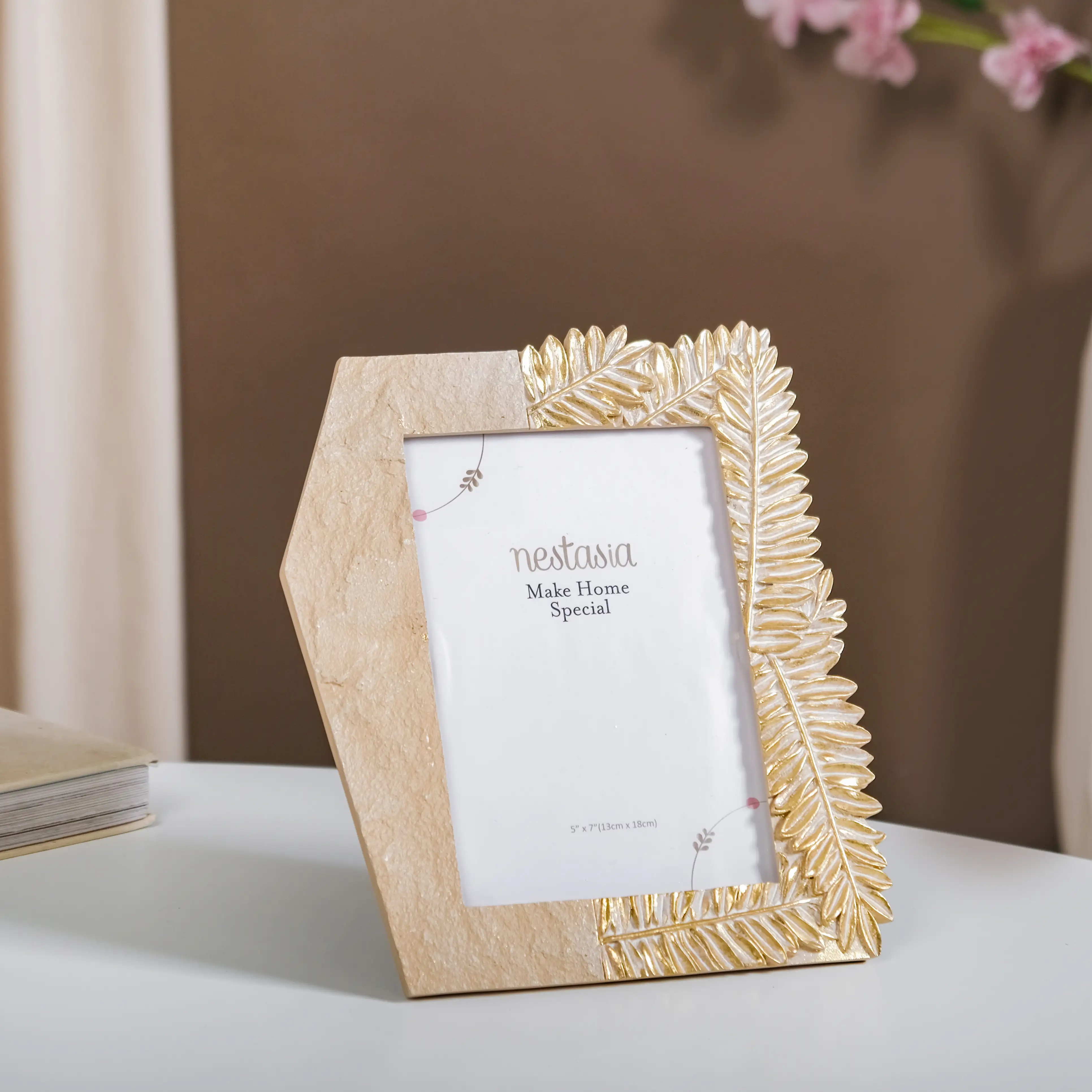 Fern Designer Photo Frame Gold 9"x7.5" - Image 2