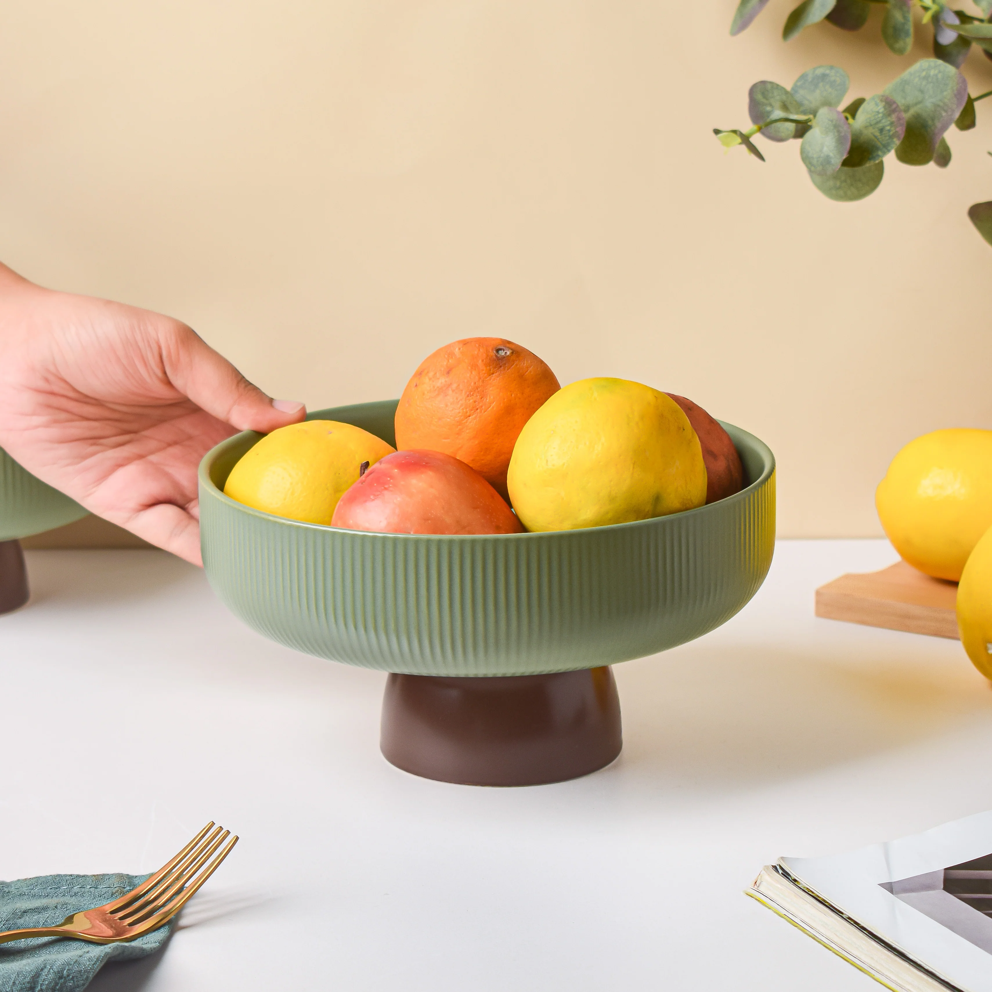 Fern Green Fruit Bowl Small - Image 3