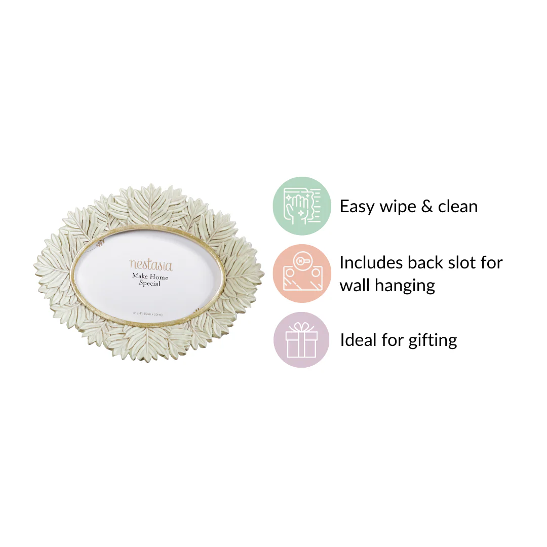 Fern Wreath Oval Photo Frame 8.5"x6.5" - Image 6