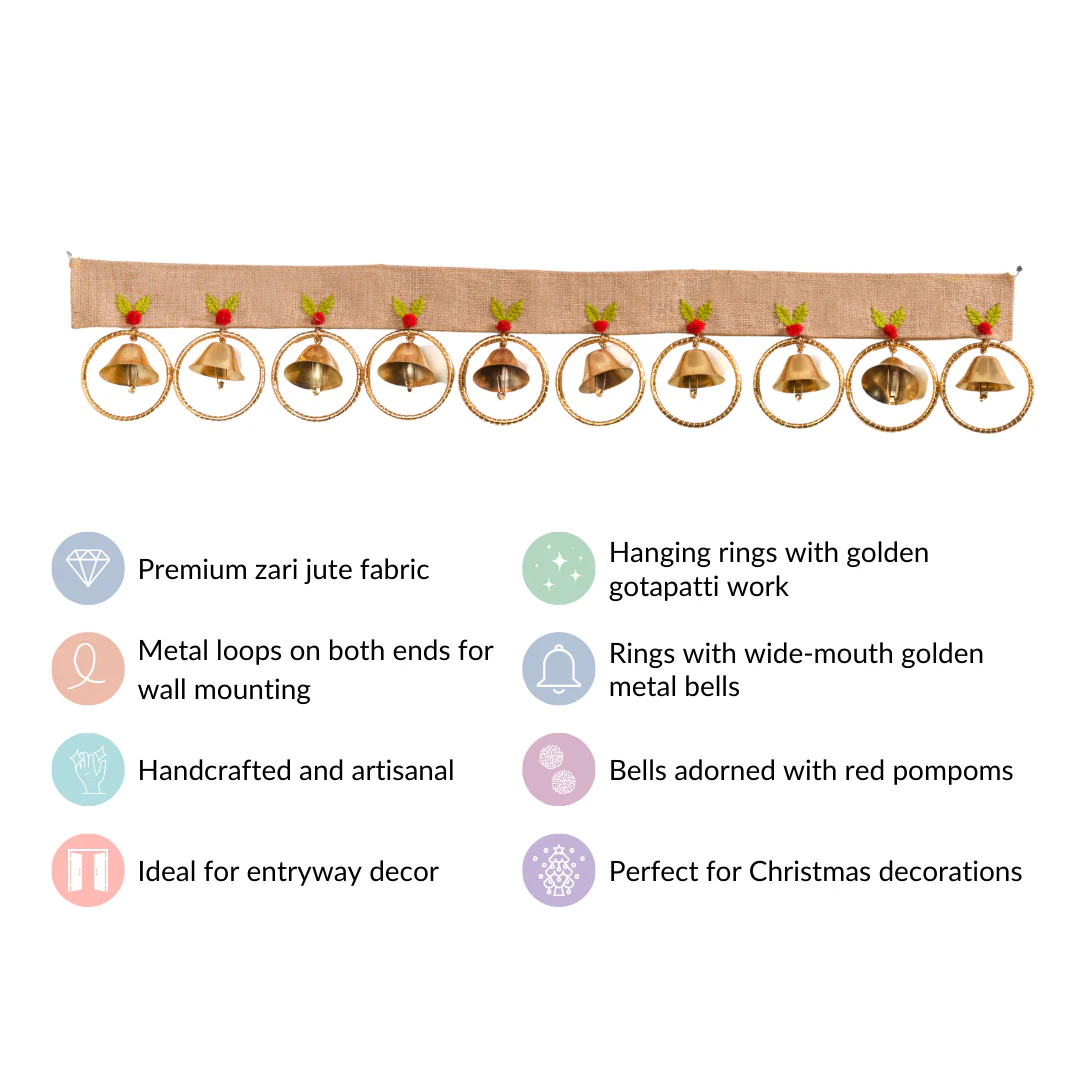 Festive Jingle Bells Door Hanging - Image 5