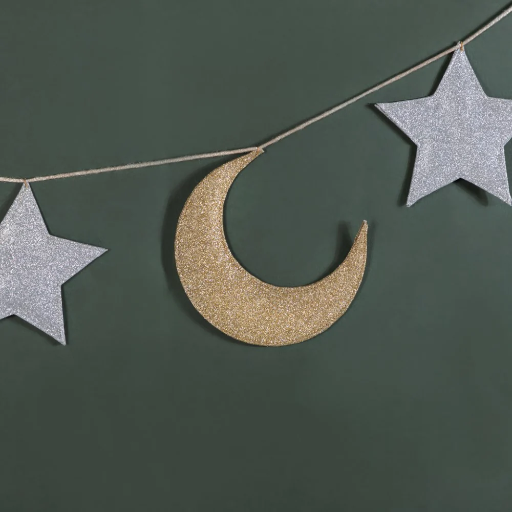 Festive Star And Moon Bunting 98 Inch - Image 3