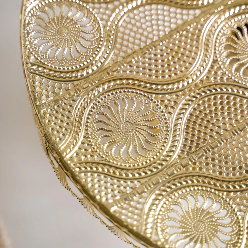 Filigree Metal Cake Stand Gold - Image 10