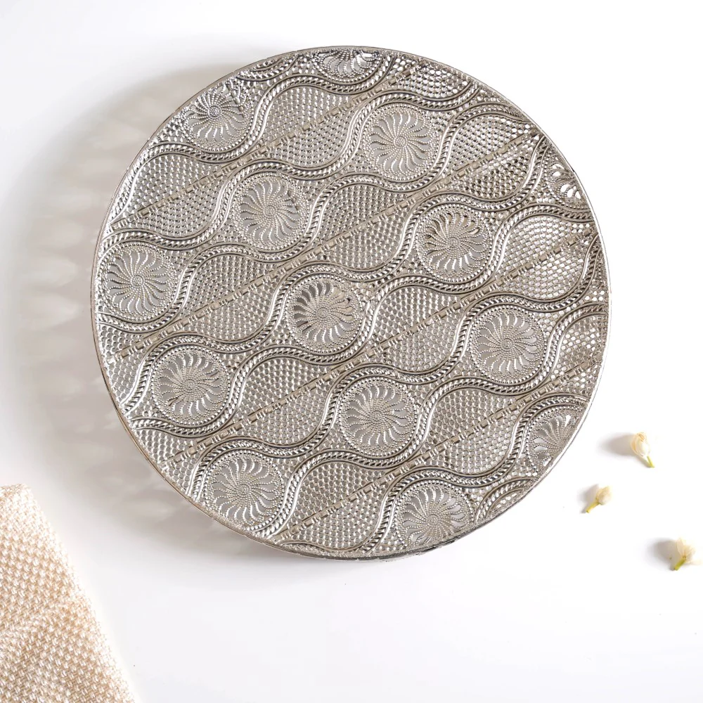 Filigree Metal Cake Stand Silver - Image 14