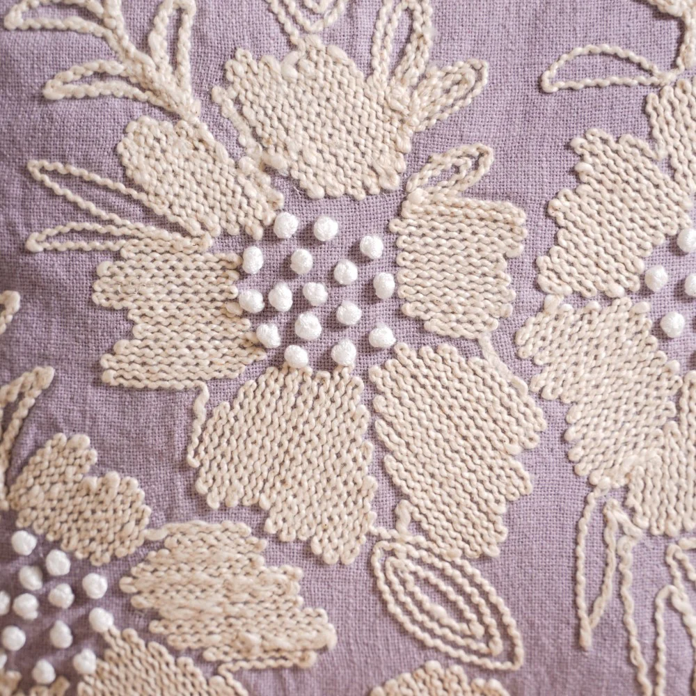 Fiore Cushion Cover Purple 16x16 Inch - Image 2