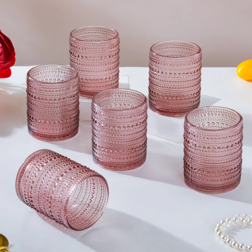 Fizz Crystal Glass Mauve Set Of 6 250ml - Image 5