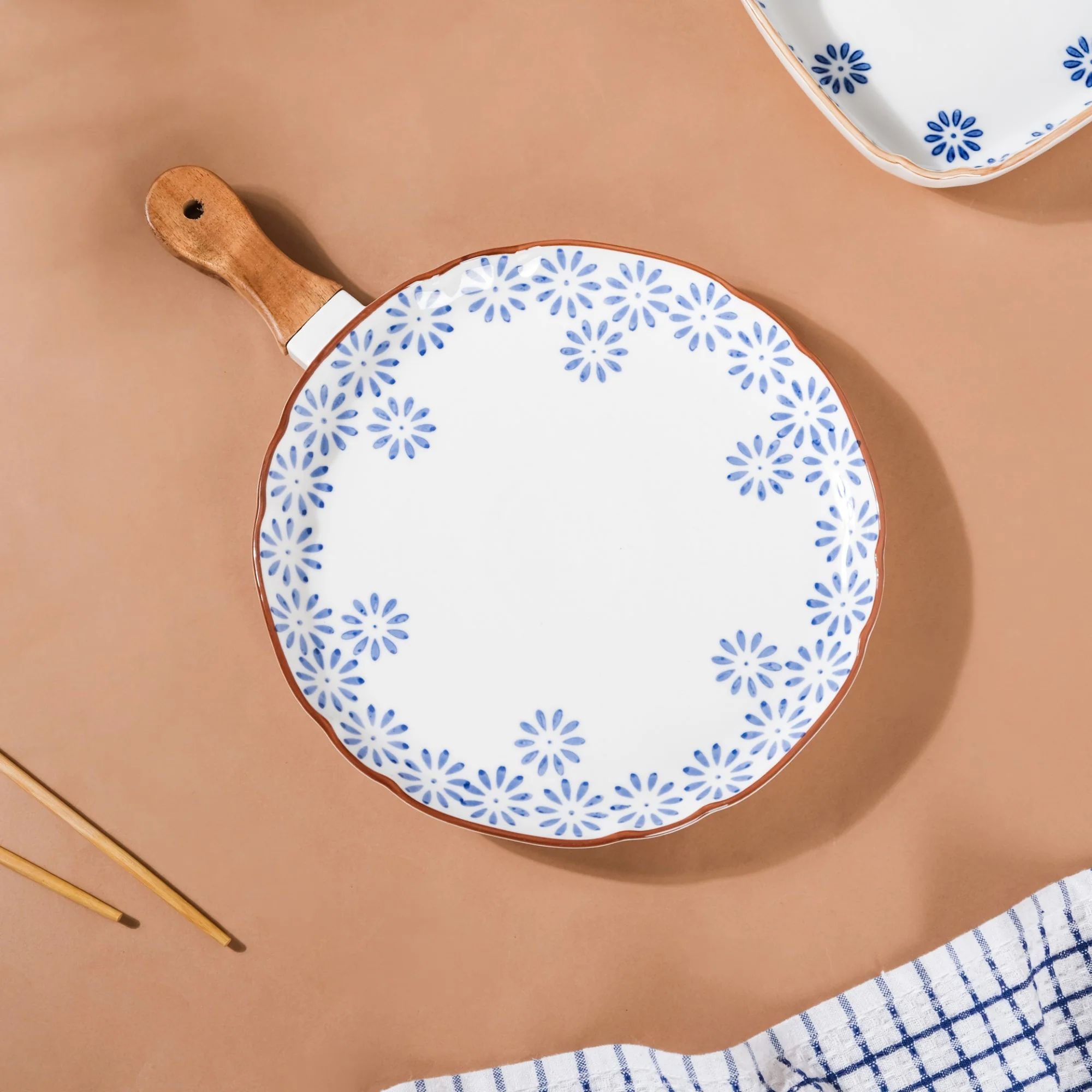 Floral Ceramic Pasta Plate - Image 3