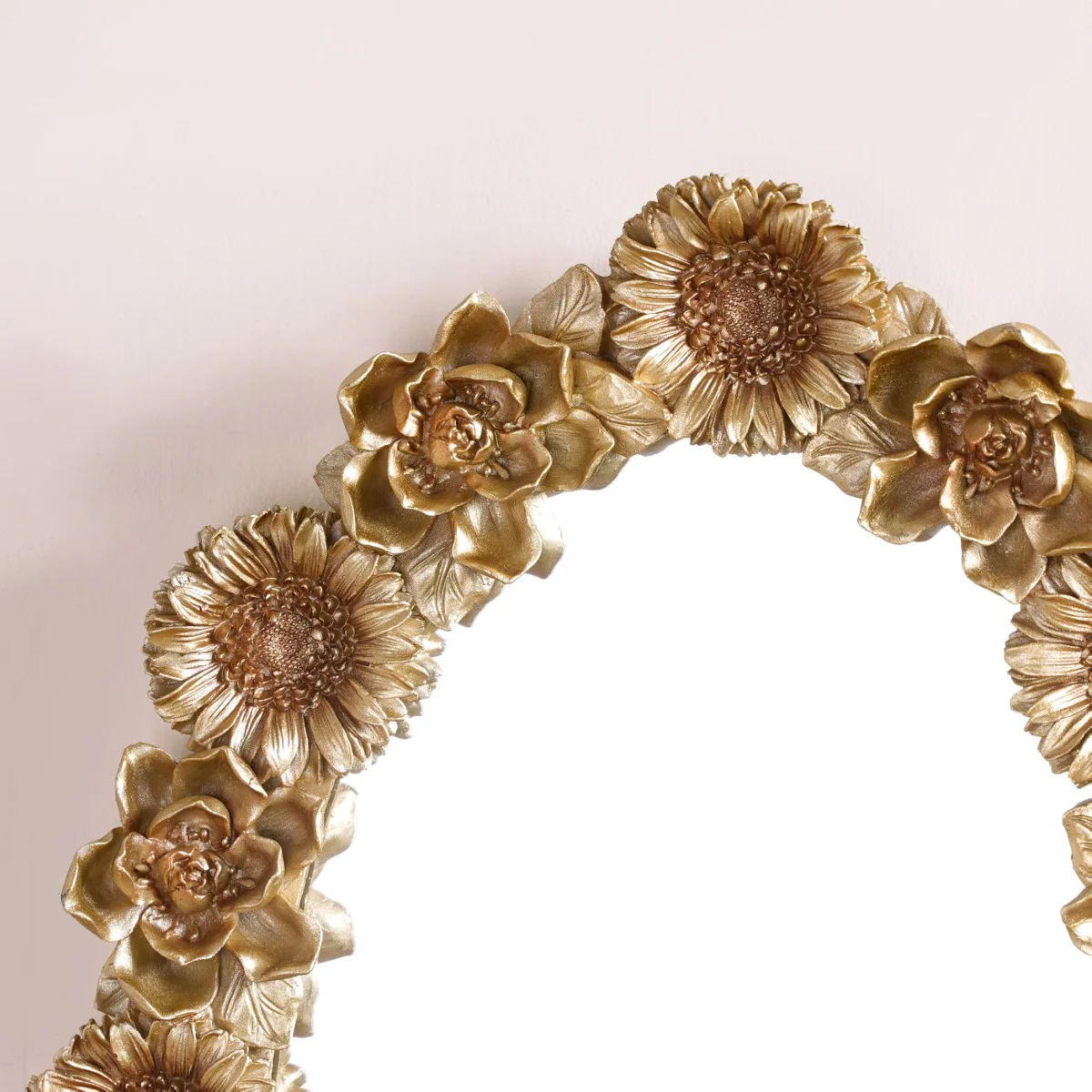 Floral Decorative Wall Mirror Gold - Image 7