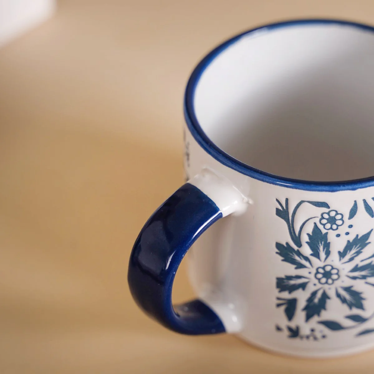 Floral Design Stackable Coffee Mugs Set of 4 210ml - Image 9